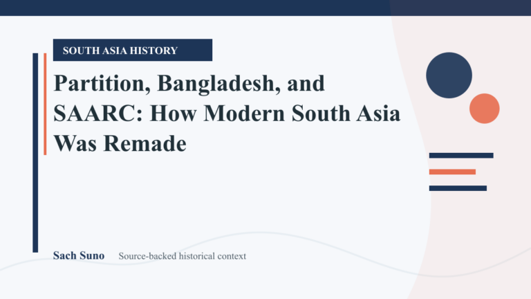 Partition, Bangladesh, and SAARC: How Modern South Asia Was Remade