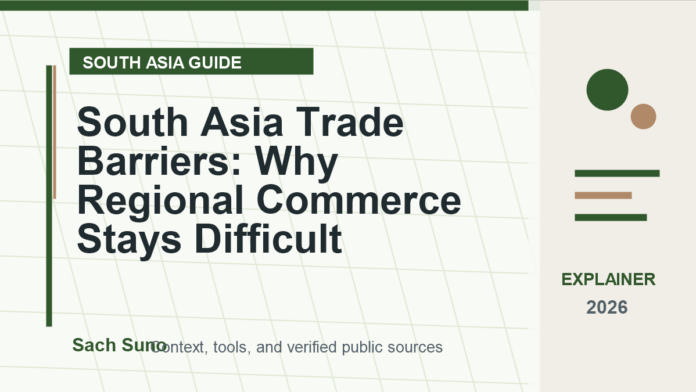 Featured image for South Asia Trade Barriers: Why Regional Commerce Stays Difficult on Sach Suno