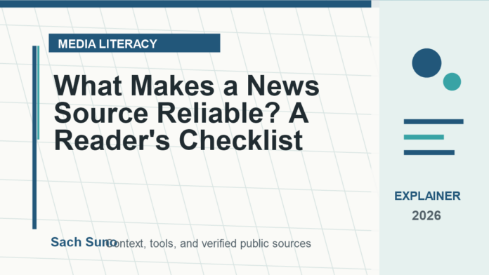 Featured image for What Makes a News Source Reliable? A Reader's Checklist on Sach Suno